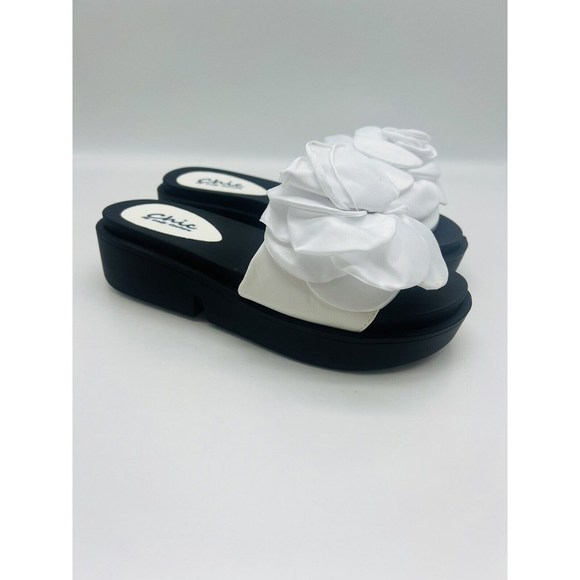 chic | Shoes | Chic Womens Rose Slide Sandal White Us 8m S5 | Poshmark